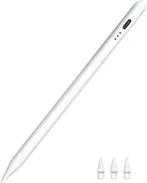 Stylus Pen for iPad 2018-2025, Fast Charging Magnetic Pencil (1st Generation) with Tilt Sensitivity & Palm Rejection for iPad Air 3/4/5/M2/M3, iPad Mini 5/6, iPad 6/7/8/9/10/11, iPad Pro 11"/12.9"/M4