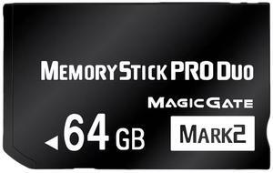 Original 64GB Memory Stick Pro Duo MARK2 - High Speed Performance, Compatible with PSP and Camera Accessories