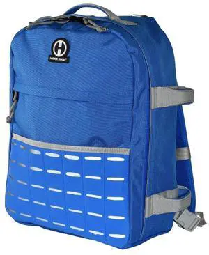 HYPERWEAR Hyper Ruck, 20L Rucking Backpack Blue (empty) 3 Rucking Weight-Plate/Laptop Sleeves