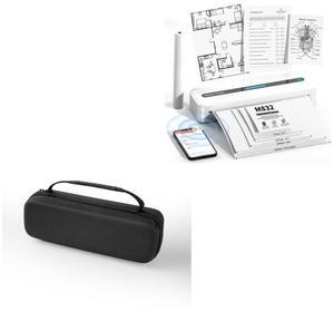 Itari M832 Portable Printer & M832 Case, Portable Printers Wireless for Travel, Bluetooth Mobile Printer for Home, Office, Business, School, Compatible with Phone & Laptop, White