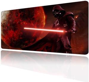 Large Gaming Mouse Pad Red Custom Mouse Pads,Mousepad with Anti-Slip Rubber Base and Stitched Edges Mouse Mat,Big Desk Pad for Computer Keyboard,Office Desk Mat for Desktop,31.5x15.7 Inches
