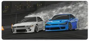 Large Mouse Pad Gaming Drifting S13 and S15 JDM Car Desk Mat Long Big Mousepad Extended Keyboard Computer Pad Office Desk Organizers and Accessories 40x90cm