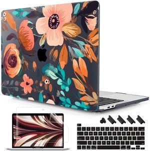 Lepeoac for MacBook Pro 16 inch Case 2019 2020 Release Model A2141, Plastic Hard Shell Cover with Keyboard Cover for MacBook Pro 16 inch with Touch Bar & Touch ID, Florals Pattern