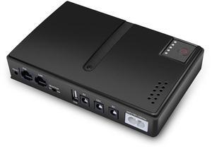 UPS Battery Backup, 36W 6 Outlets Support Device Power Overcharge Conservation Backup Power Supply for Monitoring Camcorders Router, 10400mAh (US Plug)
