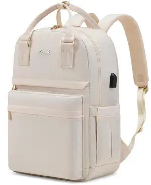 LOVEVOOK Laptop Backpack for Women 15.6 Inch Laptop Bag with USB Port, Fashion Waterproof Backpacks Teacher Nurse Stylish Travel Bags Vintage Daypacks for College Work