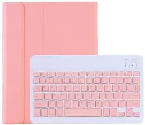 Lrufodya iPad Keyboard Case for iPad Mini 1 2 3 4 5 with Detachable Keyboard and Pen Holder, Slim Smart Auto Sleep/Wake Cover Case (Pink)