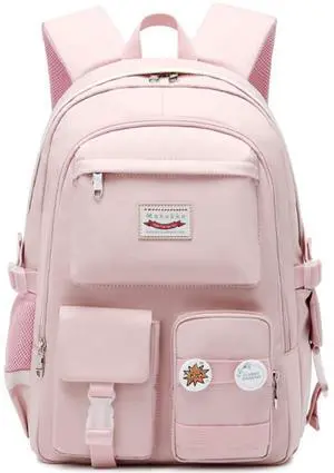 Makukke School Backpacks for Teen Girls - Laptop Backpacks 15.6 Inch College Cute Bookbag Anti Theft Women Casual Daypack,Pink Backpack