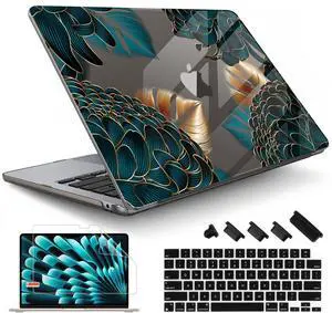 May Chen for MacBook Air 13.6 inch Case A3240 A3113 A2681 M4 M3 M2 Chip, 2025 2024 2023 2022 Release, Ultra-Thin Plastic Hard Shell Case for MacBook Air 13.6" with Retina Display, Chrysanthemums