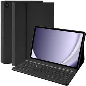 Keyboard Case for Samsung Galaxy Tab A9 Plus/A9+ 5G 11 Inch 2023, Samsung A9 Plus Tablet Case with Detachable Wireless Bluetooth Keyboard (SM-X210/X216/X218) - Black