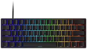 MONSGEEK FUN60 Pro Rapid Trigger Gaming Keyboard 8k SP Magnetic Switch HE Keyboard Wired 60% Black Shine-Through (Glare Magnetic Switch)