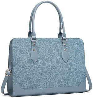 Laptop Bag for Women 15.6 Inch Work Tote Bag for Women,Leather Computer Bags Waterproof Tote Professional Briefcase,Large Capacity Business Office Bag for Work