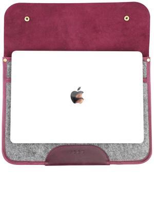 Premium Felt & Leather Laptop Sleeve - Durable 13-16 inch Case for MacBook, Tablet & Laptop - Stylish & Protective