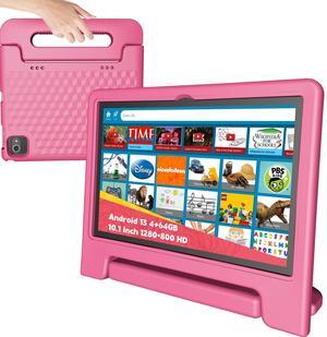 10.1" Kids Tablet Android 14 | 64GB Octa-Core 8GB RAM | Shockproof Case & Parental Control | 12H Fast Charge | HD Display w/Google Kids Space & Educational Apps | WiFi 6/Bluetooth/GPS | Ages 3-12