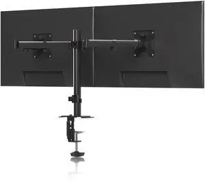 Pholiten Dual Monitor Stand, Heavy Duty Adjustable Monitor Arm Desk Mount for 2 Screens up to 42Inches, Tilt, Swivel, Rotate, Supports Tilt, Swivel, Rotate, Supports 22 lbs per Arm,Black
