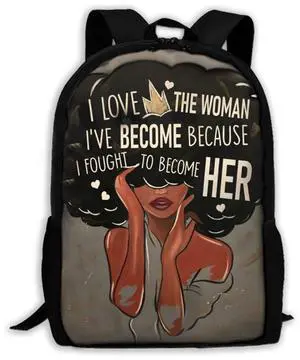 Black Women Backpack, African American Laptop Backpack for Women, African American Gifts, Black Magic Backpack Bag