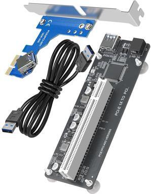 WUMZIJ PCI Express to PCI Adapter Card Converter for Desktop External Capture Sound Expansion