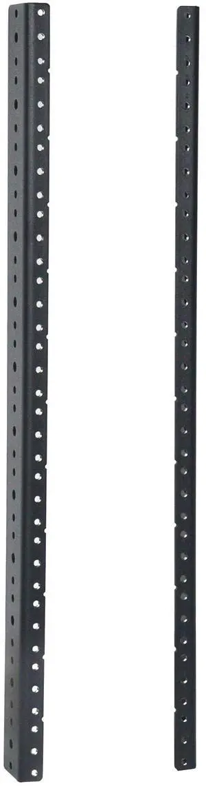 RIVECO 12U Rack Rails 2 PCS, Tapered Holes Horizontal & Vertical Rackmount Rails for Recording & Network Wooden Cabinet Mounting, 3.0 mm Thickness Steel Heavy Duty, Screws Included