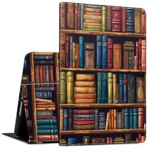 Case for  Kindle Fire Max 11 Tablet (13th Gen, 2023 Release) 11" PU Leather Slim Folding Adjustable Stand Smart Cover with Auto Wake/Sleep for Fire 11 Max Tablet,Library Bookshelfs