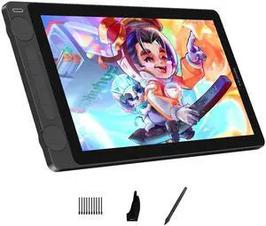 HUION Kamvas 13 (Gen 3) 13.3" Full-Laminated Drawing Tablet, Anti-Glare Etched Glass, 99% sRGB Pen Display, PenTech 4.0 Stylus (16384 Pressure), Dual Dial & Custom Keys for Digital Art, No Stand