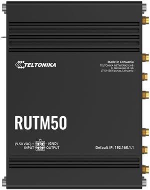 Teltonika RUTM50000000 Model RUTM50 Cellular 5G Router; Speeds of up to 3.4 Gbps; Dual SIM with Auto-failover; Backward Compatible with 4G (LTE Cat 19); for USA and Canada Carriers; Auto APN