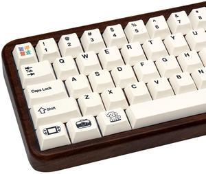 TIMSEKER 130 Keys Cherry Profile PBT Keycap, Minimalist White Keyboard Cap Five Sided Dye Sublimation Keycap for ANSI Layout Mechanical Gaming Keyboard