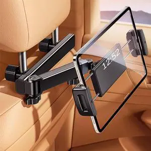 UINSUE Car Headrest Mount for Tablets & Smartphones - 360 Rotatable, Adjustable Car Essential for Road Trip (Single Arm Extendable)