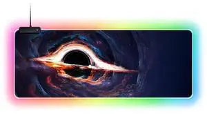 RGB Gaming Mouse Pad (31.5x11.8 in), Extended Large LED Mousepad with 12 Lighting Modes, Non-Slip Rubber Base, Waterproof Desk Mat for Gaming and Office, XXL RGB Mouse Pad for PC, Laptop (02)