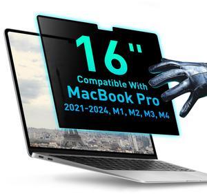 Magnetic Privacy Screen Compatible with MacBook Pro 16" 2021, 2022, 2023, 2024, M1, M2, M3, M4 Anti-Blue Light Laptop Screen Protector Filter Blue Light Blocking Filter