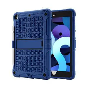 XZC Shockproof iPad Case with Pencil Holder and Strap for iPad 6th Generation/5th Generation/iPad Air 2/iPad Pro 9.7, Blue