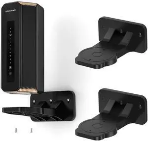 XLTTYWL Orbi WiFi 7 Wall Mount Kit, Orbit 7 Mount Bracket Optimize Space Compatible with Orbi Wi-Fi 7 Mesh Systems & All Net Gear Nighthawk Wi Fi 7 Routers(RBEWMB-10000S) (Black, 2 Pack)