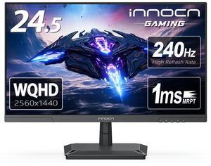 INNOCN 24.5 Inch Gaming Monitor 1440P 240Hz QHD 2K PC Desktop Gaming Screen Fast IPS HDMI 2.1 Display, DisplayPort, Built-in Speaker, 25G2S