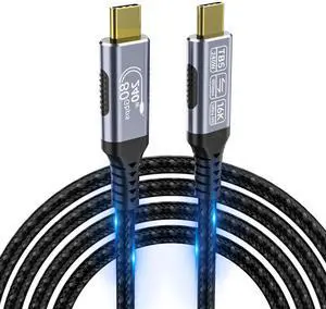 high speed usb c cable Compatible with Thunderbolt 5,Thunderbolt 4/3,80 Gbps Data Transfer,USB 5 Cable 6.6ft, Supports 16K/Dual8K usbc video cable, 240W/100W Charging usb-c usb-c monitor cable