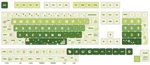 Benemate Vibrant Spring Keycaps, 104 + 29 Keycap Set, Dye-Sublimation PBT XDA Profile Custom Keys for DIY Cherry MX Mechanical Gaming Keyboards