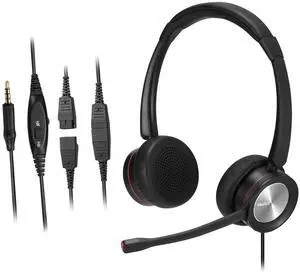 MAIRDI Phone Headset for Cell Phone, PC Laptop Headset with Microphone Noise Canceling, Telephone Headphone 3.5mm Jack for Office Work Computer Teams Video Conference