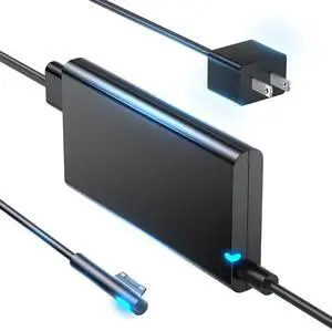 Surface Pro Charger for Microsoft Surface Pro 9, 8, 7+, 7, 6, 5, 4, 3, X, 65W Windows Surface Laptop 5, 4, 3, 2, 1, Studio, Power Cord for Surface Book 2, 1, Power Supply Surface Go 3, 2, 1