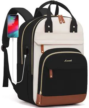 LOVEVOOK Laptop Backpack Women,Large Capacity 18.4 inch Laptop Bag Travel Backpack for Women,Computer Work College Teacher Backpacks with USB Port,Waterproof Personal Item Backpack Casual Daypack
