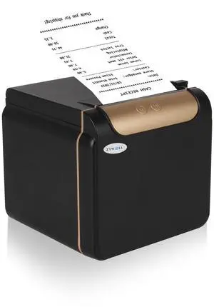 ZYWELL 58mm/80mm Thermal Receipt Printer, Kitchen POS Printer with Auto-Cutter, Audio-Visual Alarm, Front Paper Out, Support Cash Drawer Square, USB Serial Ethernet for Windows/Linux/Mac