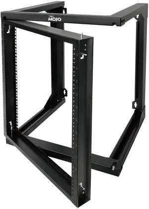 Tecmojo 12U Wall Mount Server Rack, Open Frame Network Rack for 19" Computer/AV/Data/IT/Media Equipment, 18" Depth, 16" Apart Mounting Holes, Swing Gate, Square and Tapped Holes