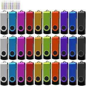 USB Thumb Drive 8GB USB Flash Drives 50 Pack Nicepicten Bulk USB 2.0 Flash Drive Pack of 50 8GB Swivel Jump Drives Multipack Memory Stick for Data Backup (50 Pack 8 GB Colorful)