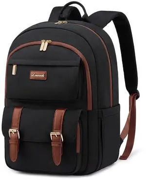 LOVEVOOK College Backpack for Women Fit 15.6 Inch Laptop, Cute Aesthetic Backpack for 14-16 Year Olds, Large Capacity Travel Work Bag Purse for Nurse Teacher