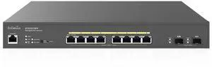 EnGenius Cloud Managed ECS2510FP 8-Port Multi-Gigabit L2+ PoE+ Switch with 240W & 2 SFP+ Uplink Ports