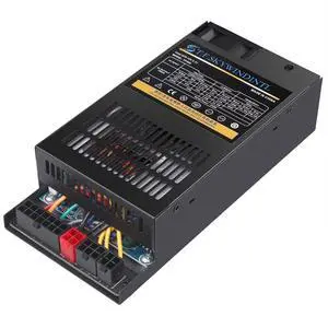 Flex Power Supply 350W Fully Modular Small-1U PSU 110-220V AC with 1x20/24Pin Motherboard Power,2xSATA Interfaces, 2xIDE Fan Power for Rack Mount Case Desktop Server POS AIO System