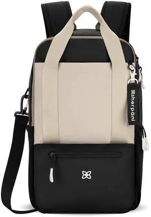 Sherpani Camden, Convertible Backpack, 3 in 1 Tote Bag, Crossbody Bag for Women, Cross Body Purse, 21L Travel Backpack, Travel Gifts, RFID Protection, Fits 15 Laptop (Con Leche Classic)