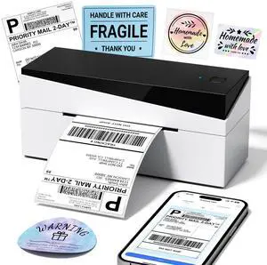 Omezizy Bluetooth Shipping Label Printer 4x6, 249BT Thermal Label Printer for Small Business, Shipping Packages, Office, Home, Compatible with Amazon, Ebay, USPS