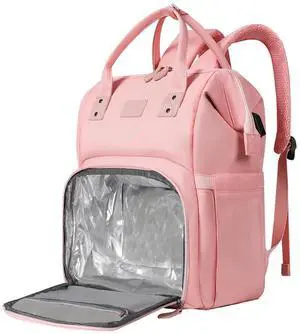 MAQTOIZ Women's Insulated Laptop Backpack Lunch Cooler Bookbag with USB Port for Women (15.6/14/13 Inch Laptop), Gift For Her