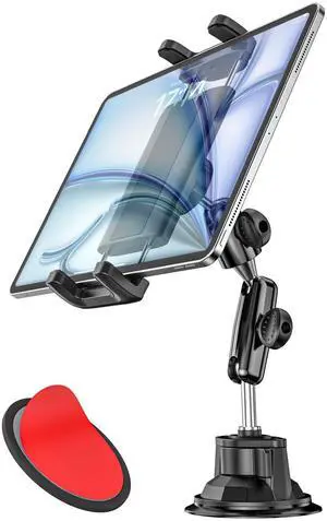 Kolasels Car Tablet Holder Windshield, Dashboard Truck Tablet Mount - [Strong Suction Cup], iPad Window Mount Heavy Duty for Pickup, Compatible with iPad Pro Air Mini, Galaxy Tab, 4-12.9'' Tablets
