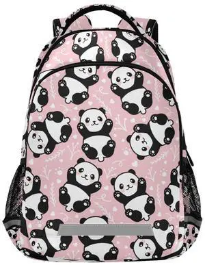 ALAZA Pink Cute Pandas Backpacks Travel Laptop Daypack School Book Bag for Men Women Teens Kids