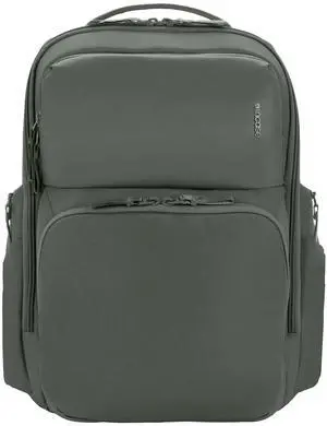 Incase A.R.C. Commuter Backpack with ReSpun Recycled Polyester  26L Main Compartment, Six Zippered Pockets, Organizational Pocket, Faux Fur 16 inch Laptop Compartment, RFID Blocking - Smoked Ivy