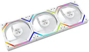 ICOLER SR120 PC Fan 120mm ARGB and PWM Reverse FanAxle Core Double Ring CD Pattern ModuleDaisy-Chain 5V ARGB120mm Triple PackSuitable for Computer CaseWhite