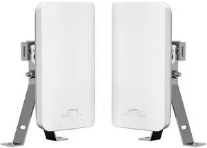 Point-to-Point Wireless Internet Long Range Transmission for Starlink, Compatible with Starlink Ethernet Adapter for Wi-Fi Extender, Outdoor 5.8G 1.5 Kilometers, 12DBi High-Gain Antenna, 2-Pack